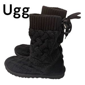 Ugg Black Sweater Boots-Sz-7